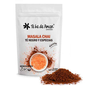 MASALA CHAI TÉ NEGRO Y ESPECIAS TEHEDEAMAR ES UNA MEZCLA DE ESPECIAS CON SABORES INTENSOS PARA PREPARAR BEBIDAS DELICIOSAS Y CON MUCHOS NUTRIENTES