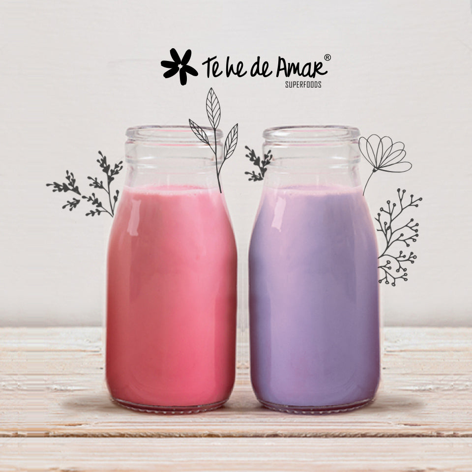PINK LATTE BETABEL Y ESPECIAS, Y LUNA LATTE TARO Y COCO TE HE DE AMAR SON MEZCLAS EN POLVO DE SPERFOODS DELICIOSOS Y SALUDABLES EN PROMOCIÓN