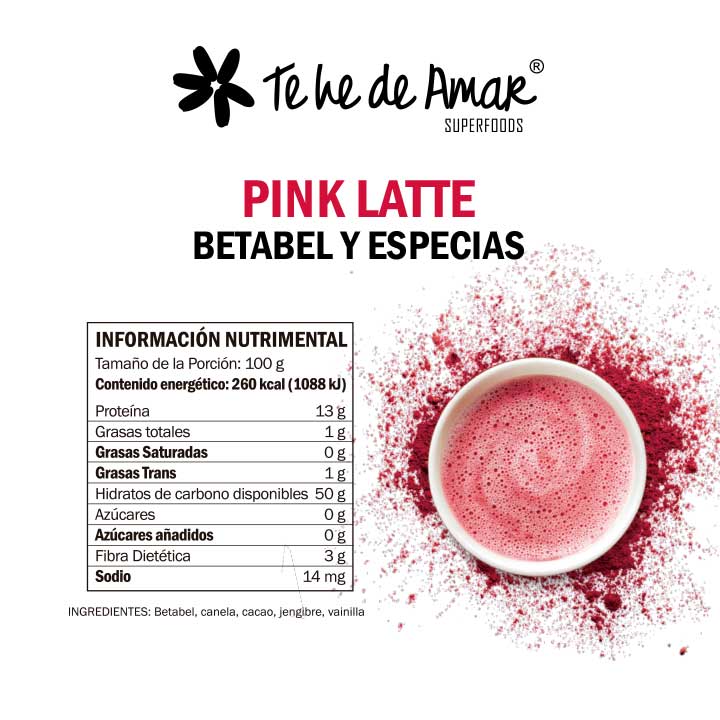 PINK LATTE TEHEDEAMAR BETABEL Y ESPECIAS ES UN SUPERFOOD PARA HACER LATTES DELICIOSOS Y SALUDABLES