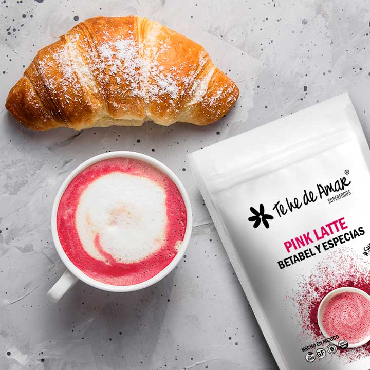 PINK LATTE TEHEDEAMAR BETABEL Y ESPECIAS ES UN SUPERFOOD PARA HACER LATTES DELICIOSOS Y SALUDABLES