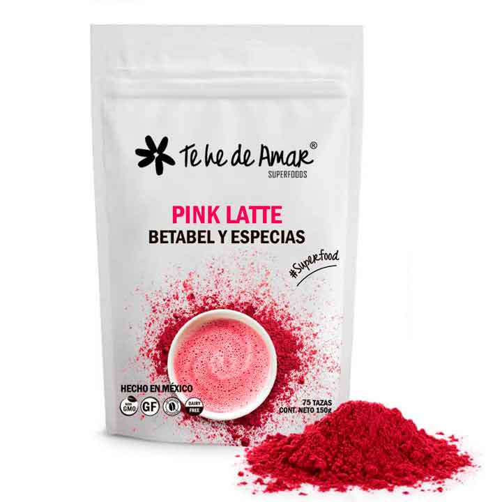 PINK LATTE TEHEDEAMAR BETABEL Y ESPECIAS ES UN SUPERFOOD PARA HACER LATTES DELICIOSOS Y SALUDABLES