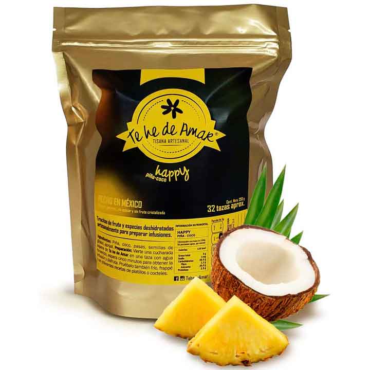 TISANA FRUTAL TE HE DE AMAR / HAPPY Piña - Coco / BOLSA